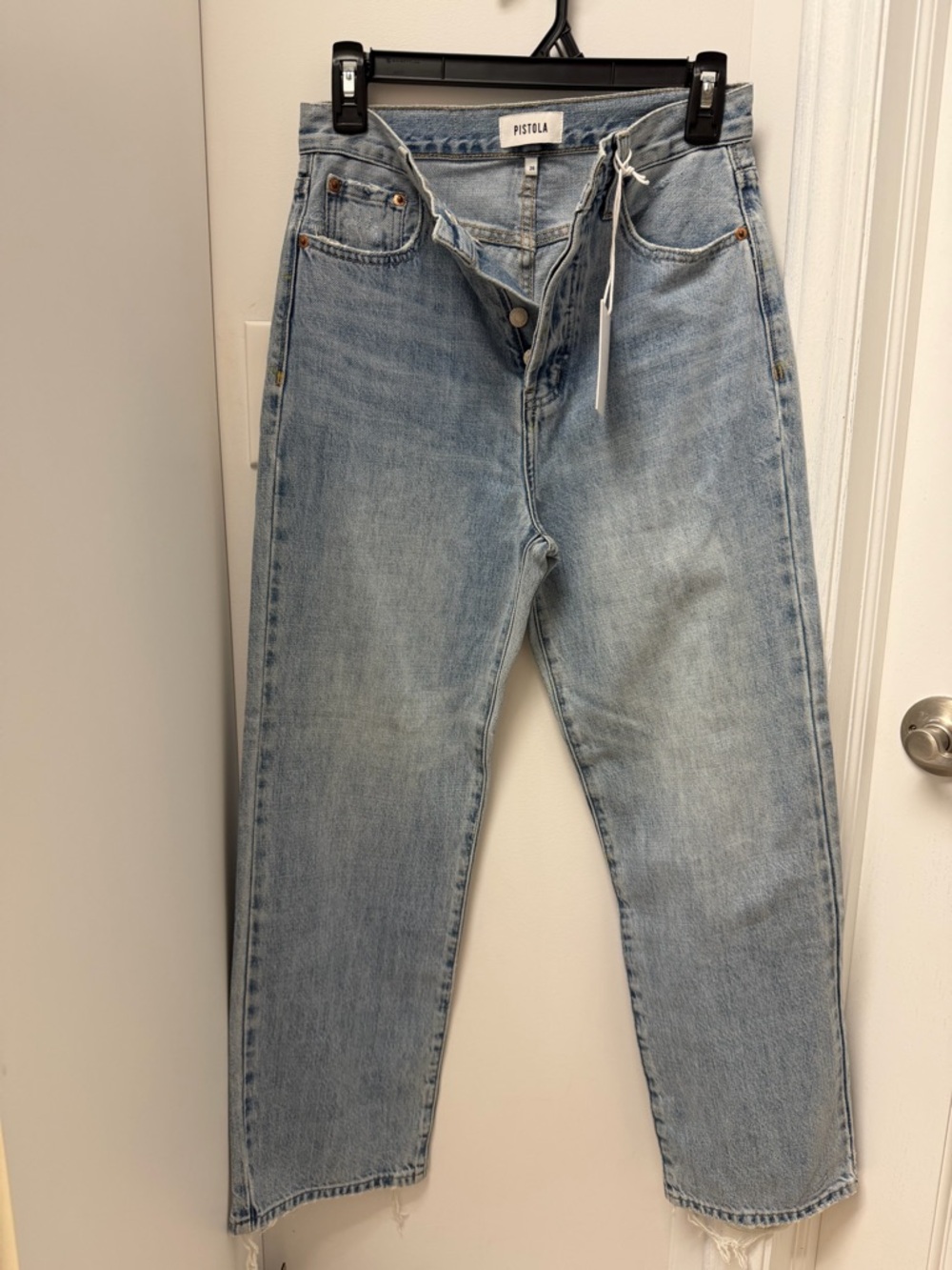 pistola Light Wash Straight Leg Jeans NWT, size 26
